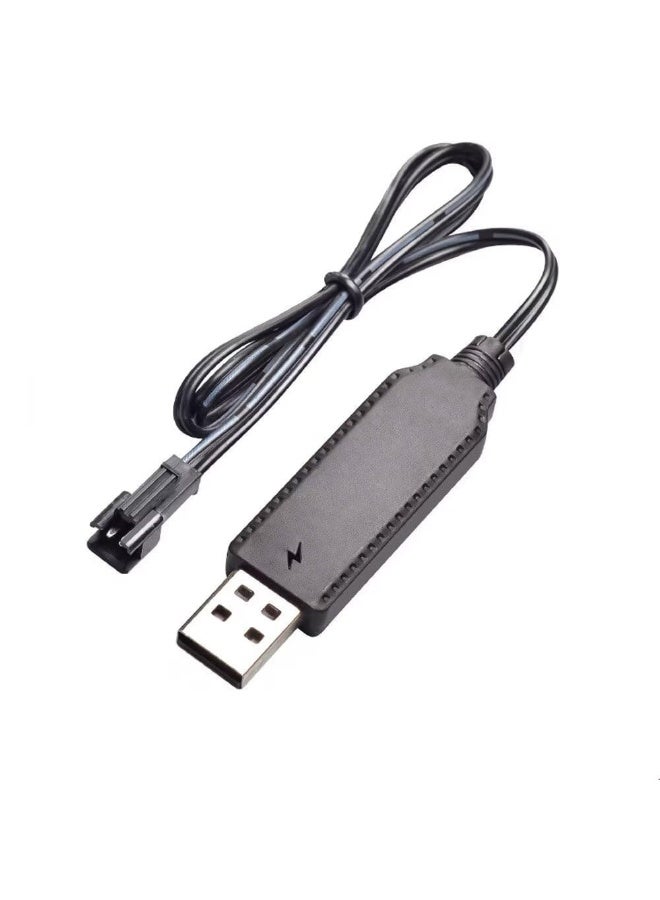 Peachjoy Battery Charger Cable USB Charging Cord, 3.6V 3.7V for LiPo Rechargeable Batteries, SM-2 Pin Plug, Compatible with RC Toys, Cars, Trucks, Tanks, Trains, Boats - Image 1